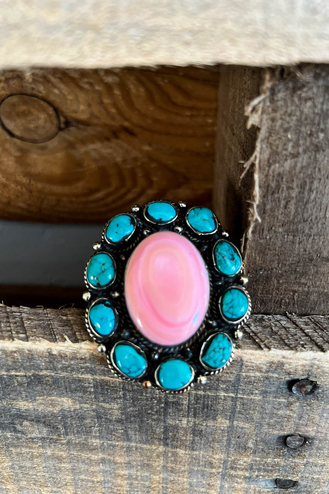 Forever Timeless Turquoise Handmade Ring German Silver