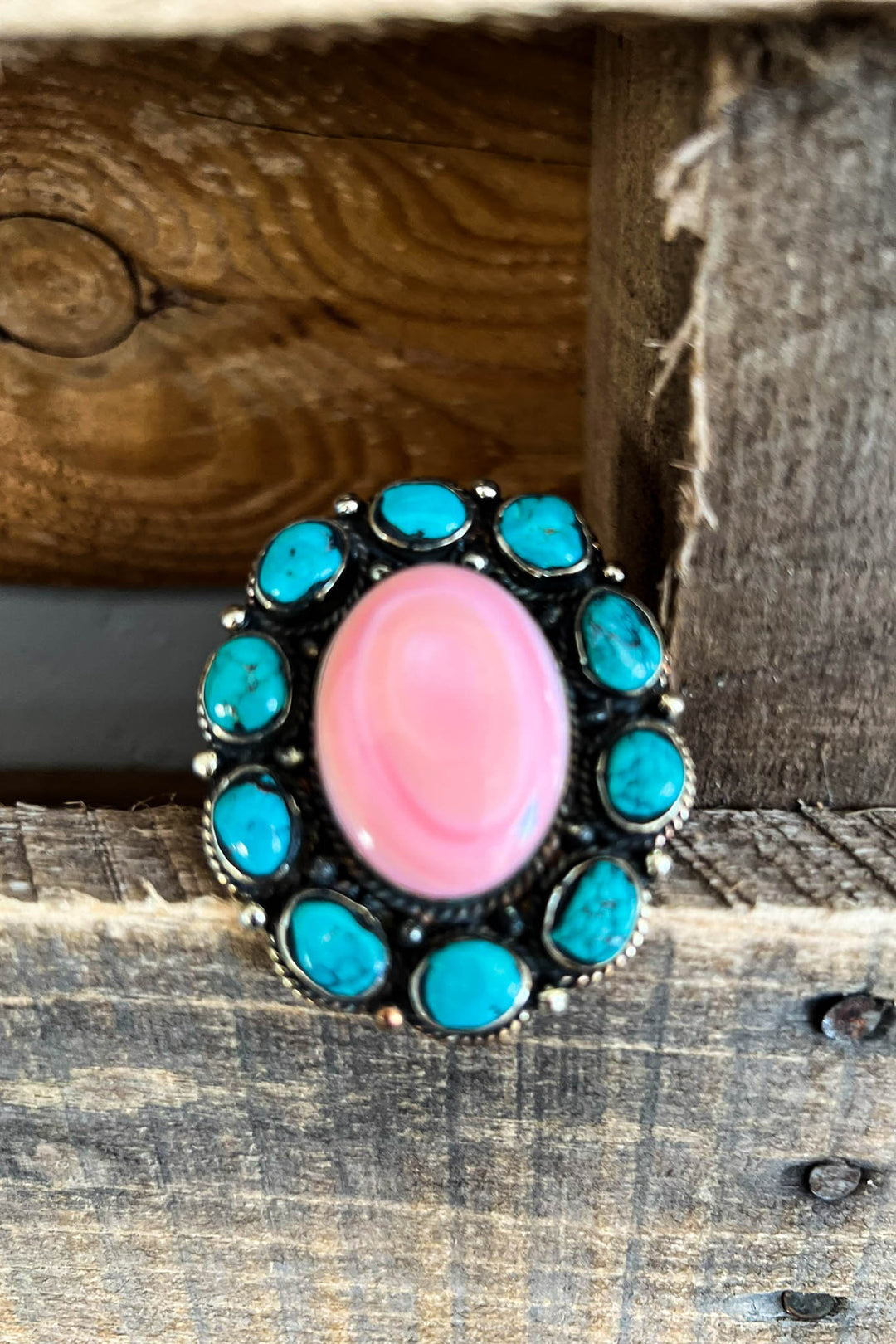 Forever Timeless Turquoise Handmade Ring German Silver