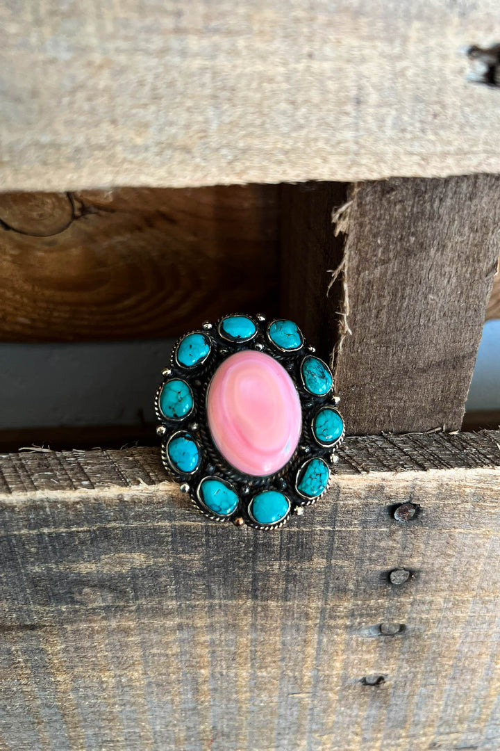 Forever Timeless Turquoise Handmade Ring German Silver