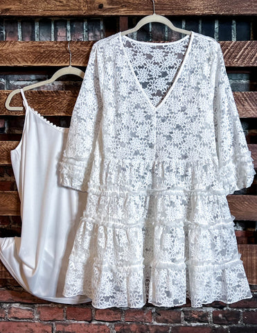 ADORABLE PASSION NAVY BLUE LACE EXTENDER TOP