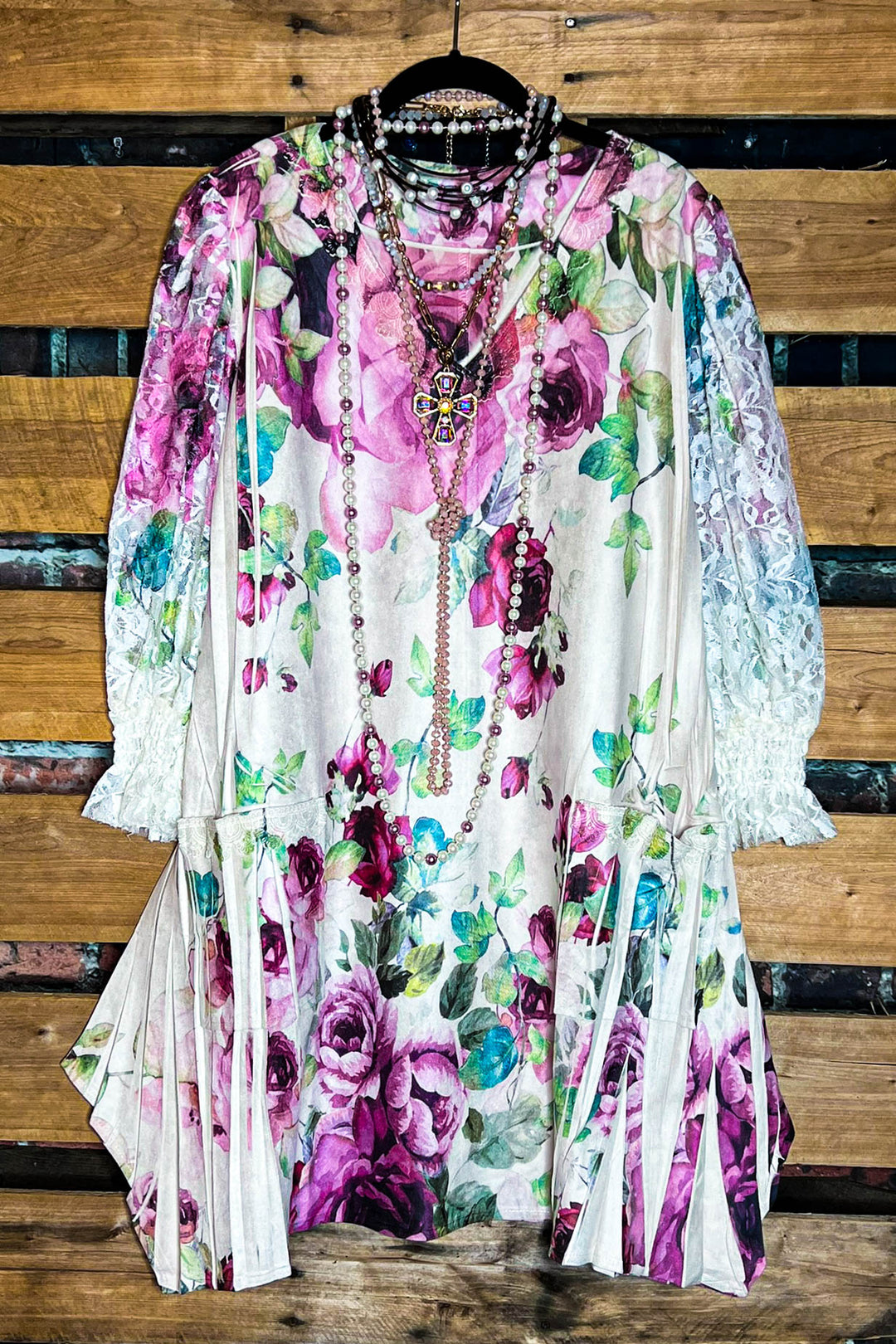 Rose Petal Lux Multi-Color Faux Suede Tunic
