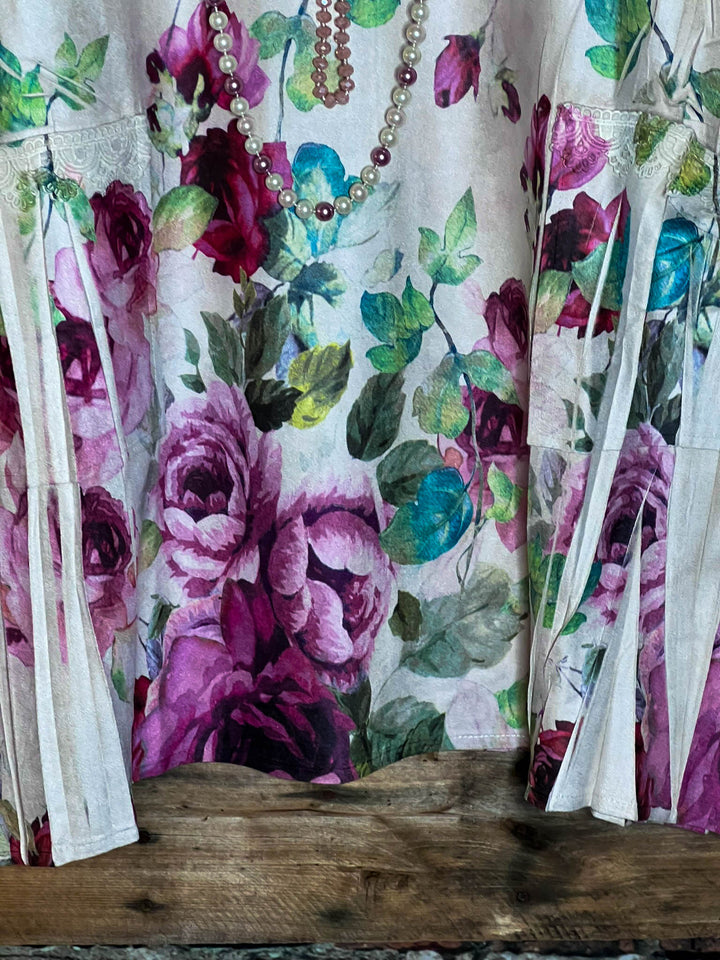 Rose Petal Lux Multi-Color Faux Suede Tunic