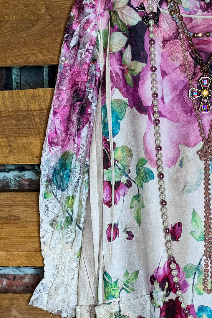 Rose Petal Lux Multi-Color Faux Suede Tunic