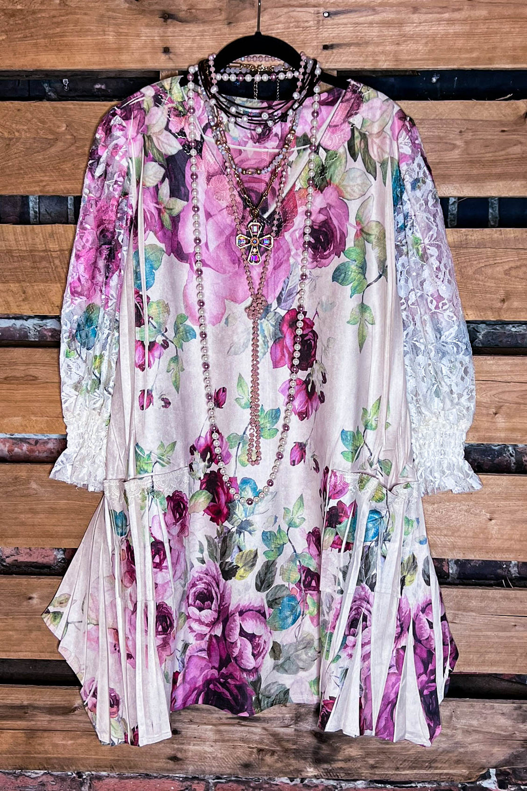Rose Petal Lux Multi-Color Faux Suede Tunic