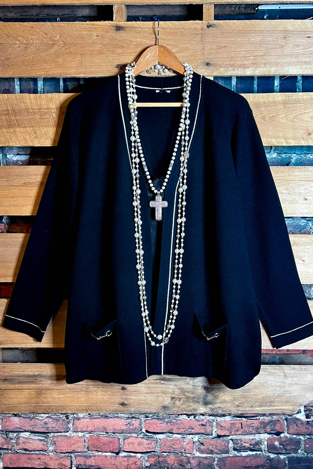 Classic The Best Black Cardigan