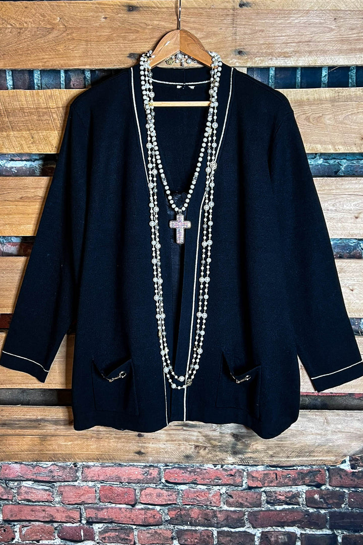 Classic The Best Black Cardigan