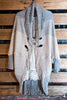 FLEUR D' CACTUS BOHO BLUE & BEIGE CARDIGAN RUANA