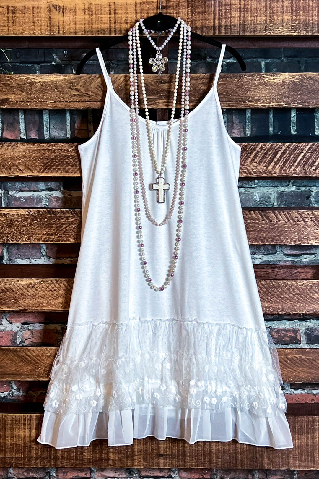I'M ETERNALLY YOURS LACE SLIP DRESS EXTENDER WHITE I'M ETERNALLY YOURS LACE SLIP DRESS EXTENDER WHITE