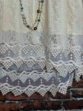 LOST IN LOVE VINTAGE LACE LAYERING DRESS TUNIC IN BEIGE