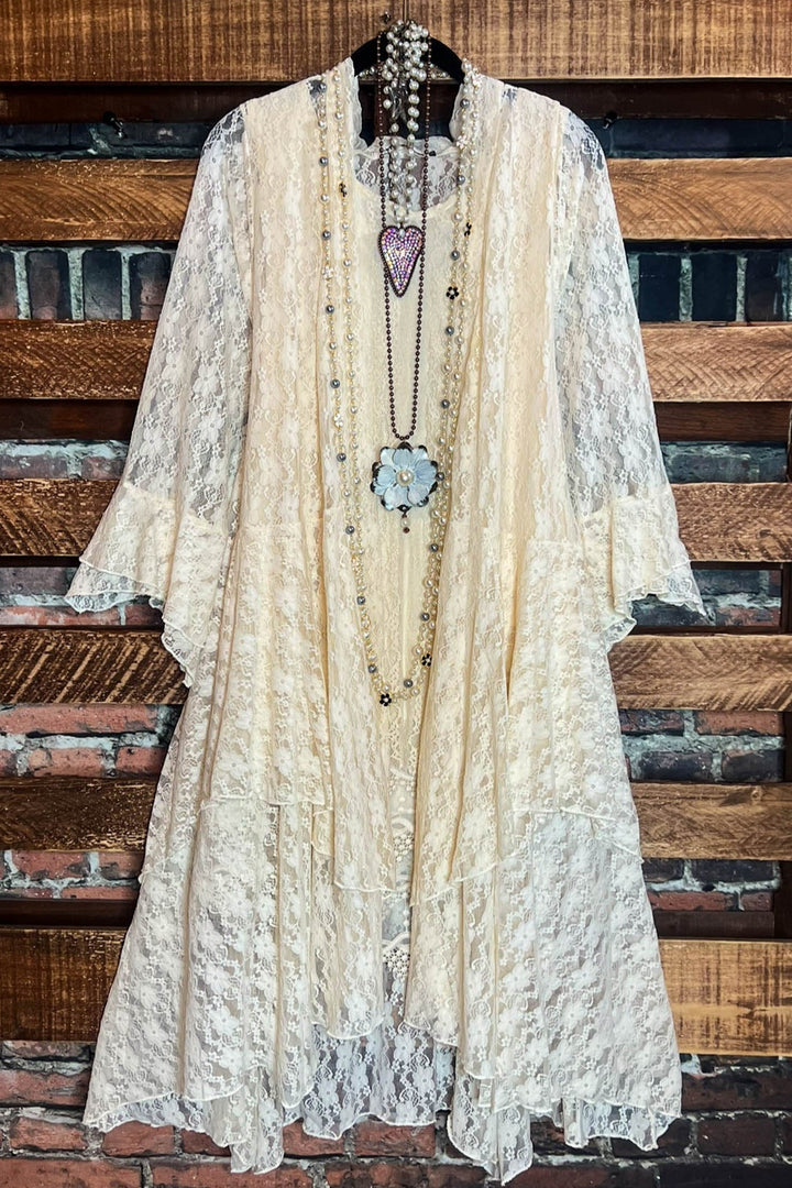 Lovely Days Vintage -Inspired Beige Lace Jacket Cardigan