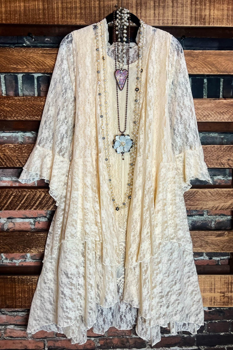 Lovely Days Vintage -Inspired Beige Lace Jacket Cardigan