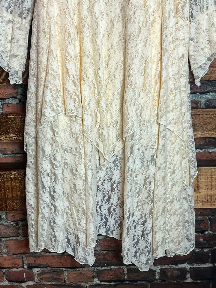 Lovely Days Vintage -Inspired Beige Lace Jacket Cardigan