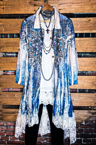 DANCIN' IN THE MOONLIGHT LACE & CROCHET VEST IN BROWN