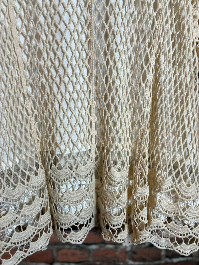 LOVELY DAYS CROCHET CARDIGAN IN BEIGE NATURAL