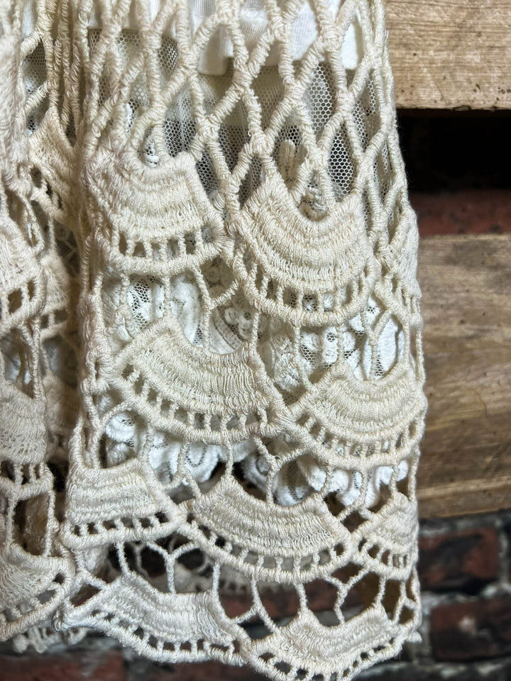 LOVELY DAYS CROCHET CARDIGAN IN BEIGE NATURAL