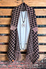 COZY AROUND TOWN CARDIGAN RUANA IN BLACK & MOCHA
