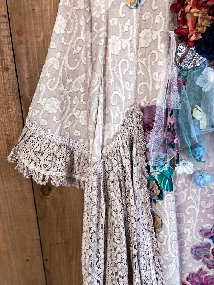 Abbey 100% Cotton Vintage Inspired Dress - Natural