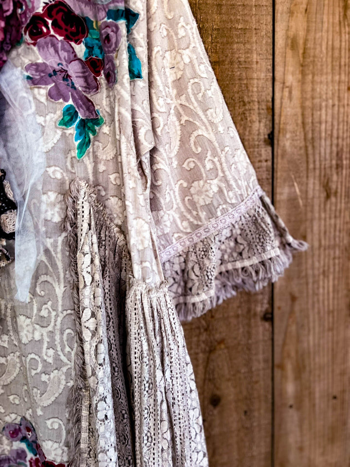 Abbey 100% Cotton Vintage Inspired Dress - Natural
