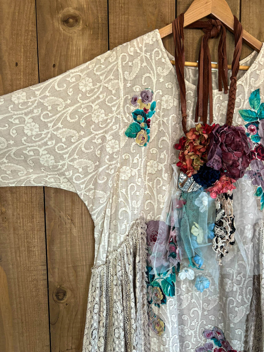 Abbey 100% Cotton Vintage Inspired Dress - Natural