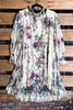 Best Of You Fab Lace Floral Dress Tunic Beige & Multi-Color