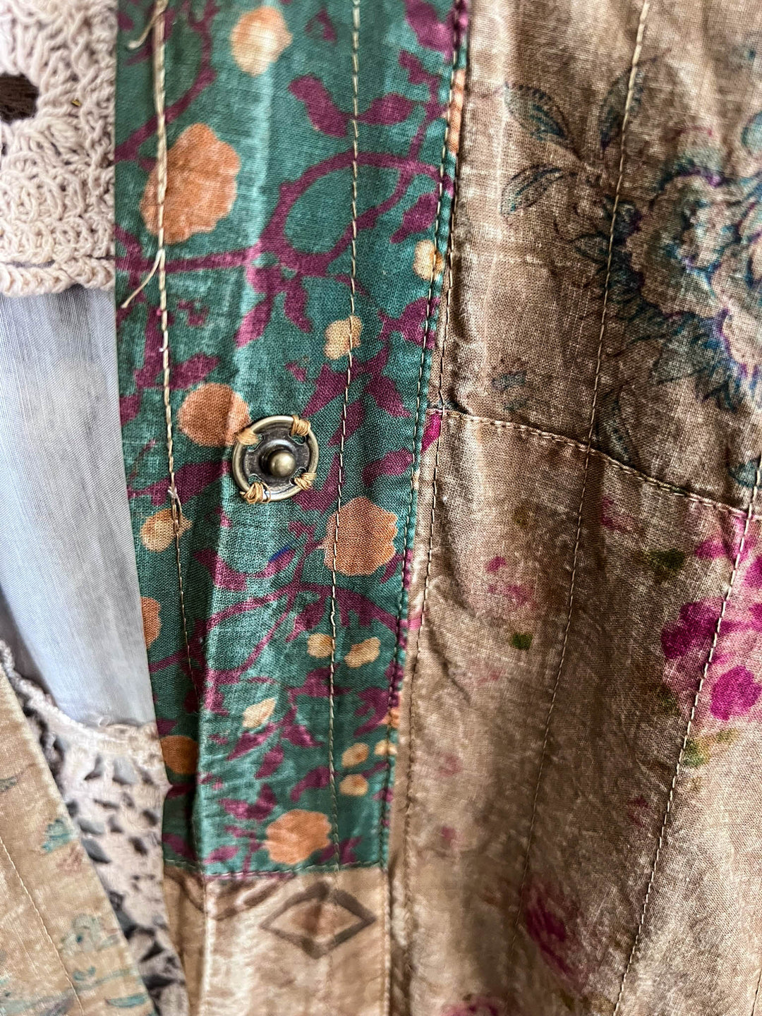 Meadow Wind Vintage Patchwork  Jacket Kimono