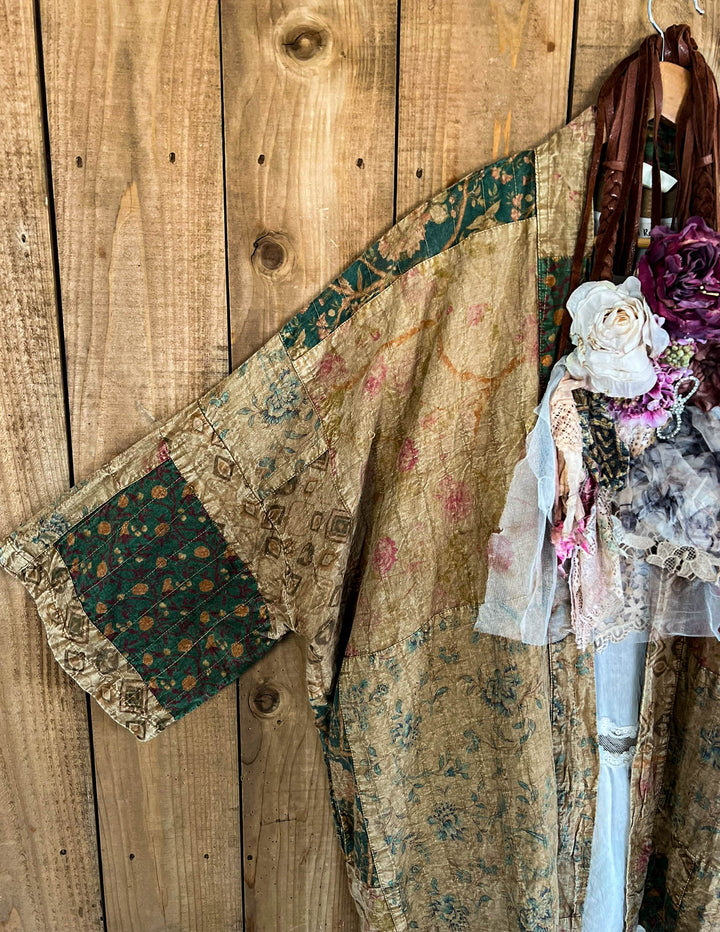 Meadow Wind Vintage Patchwork  Jacket Kimono