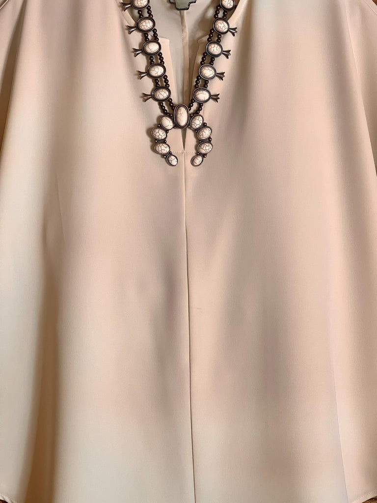 MY PERFECT DAY ASH TAUPE BLOUSE