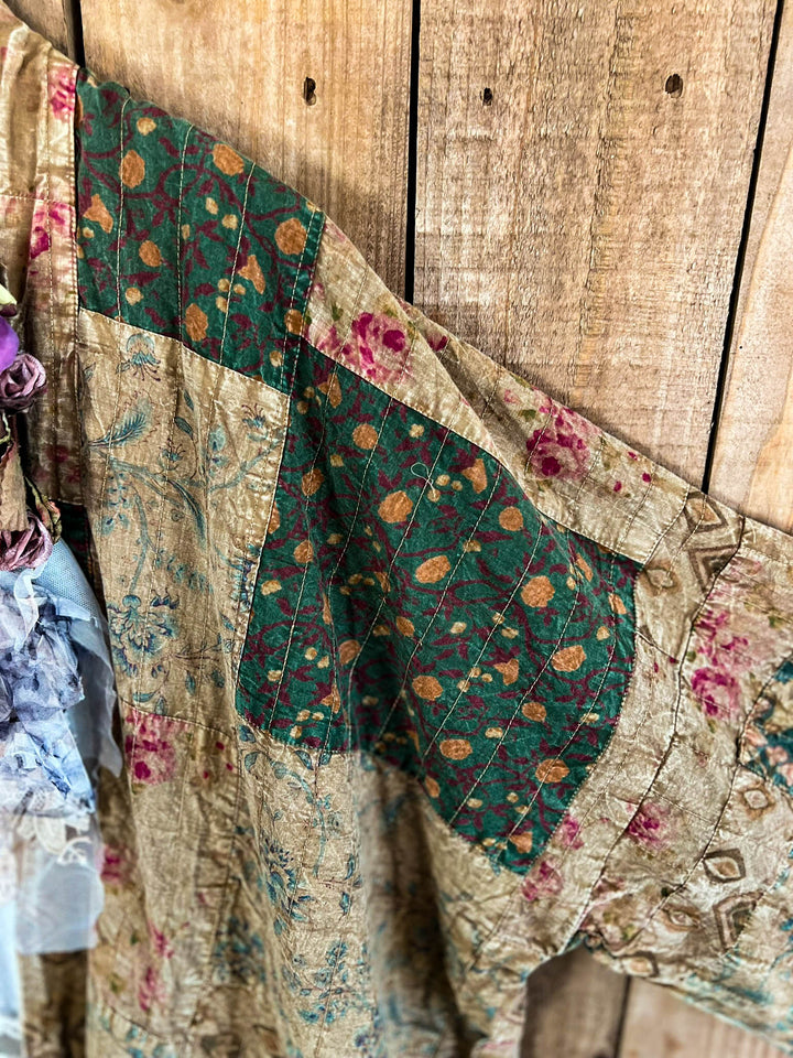 Meadow Wind Vintage Patchwork  Jacket Kimono