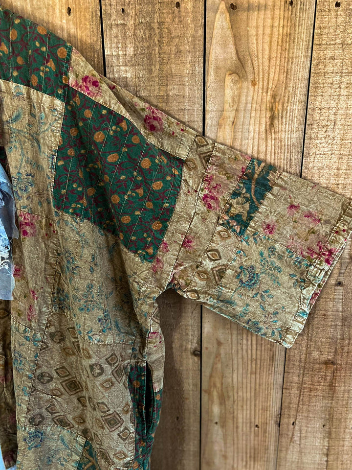 Meadow Wind Vintage Patchwork  Jacket Kimono
