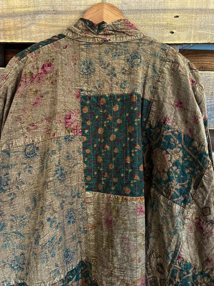 Meadow Wind Vintage Patchwork  Jacket Kimono