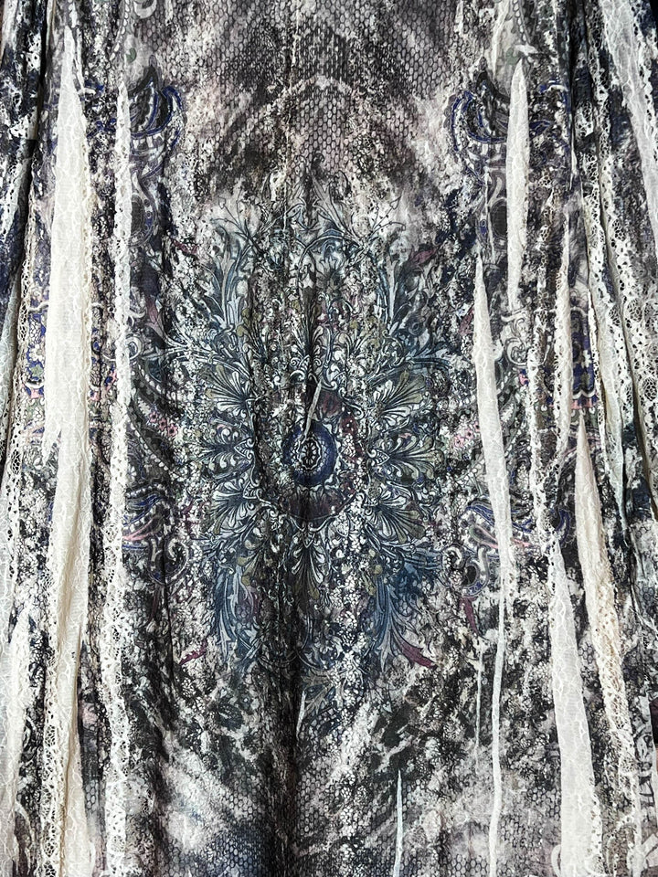 Perfectly WOonderful  Lace Dress Tunic In Brown & Olive