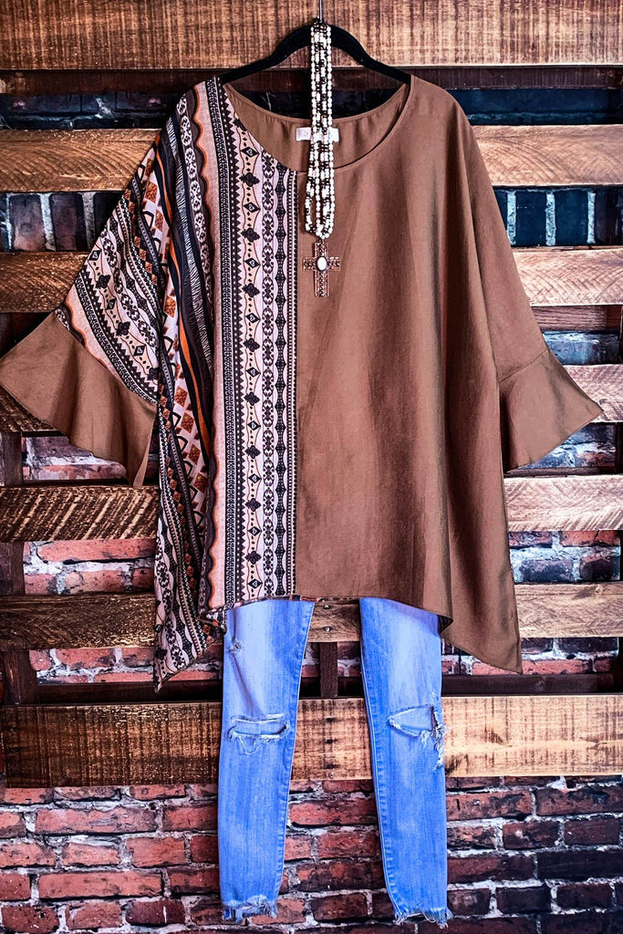 PASSIONATE SOUL TUNIC IN BROWN