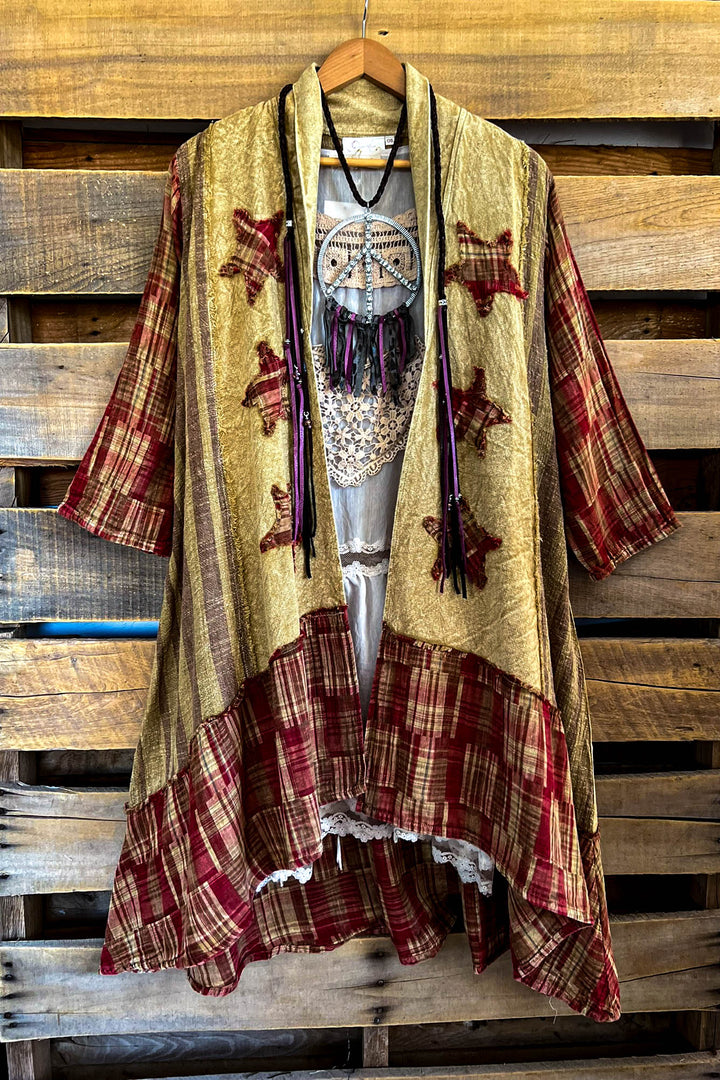 Prairie Stars & Love Patchwork Duster Jacket - 100%Cotton