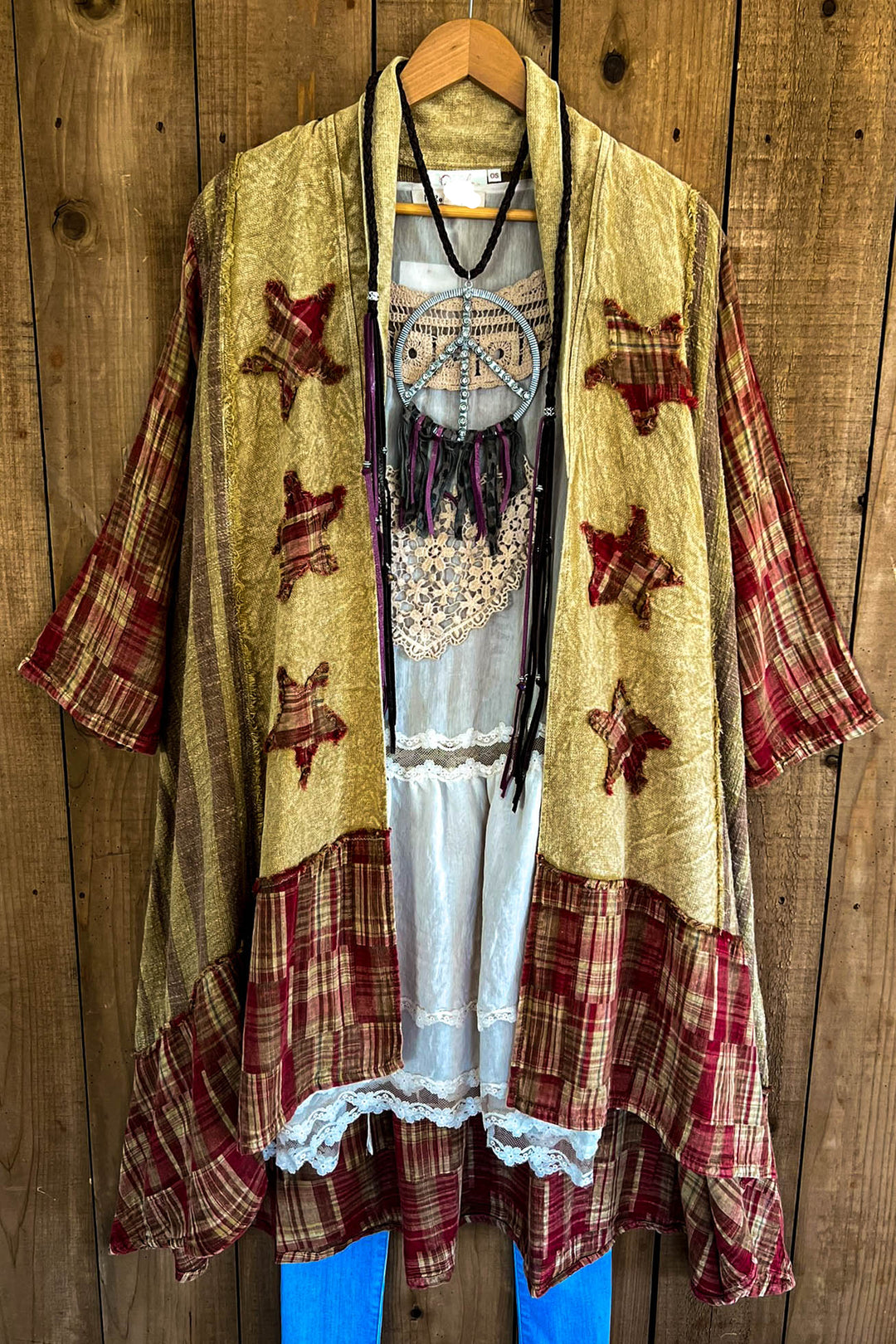 Prairie Stars & Love Patchwork Duster Jacket - 100%Cotton