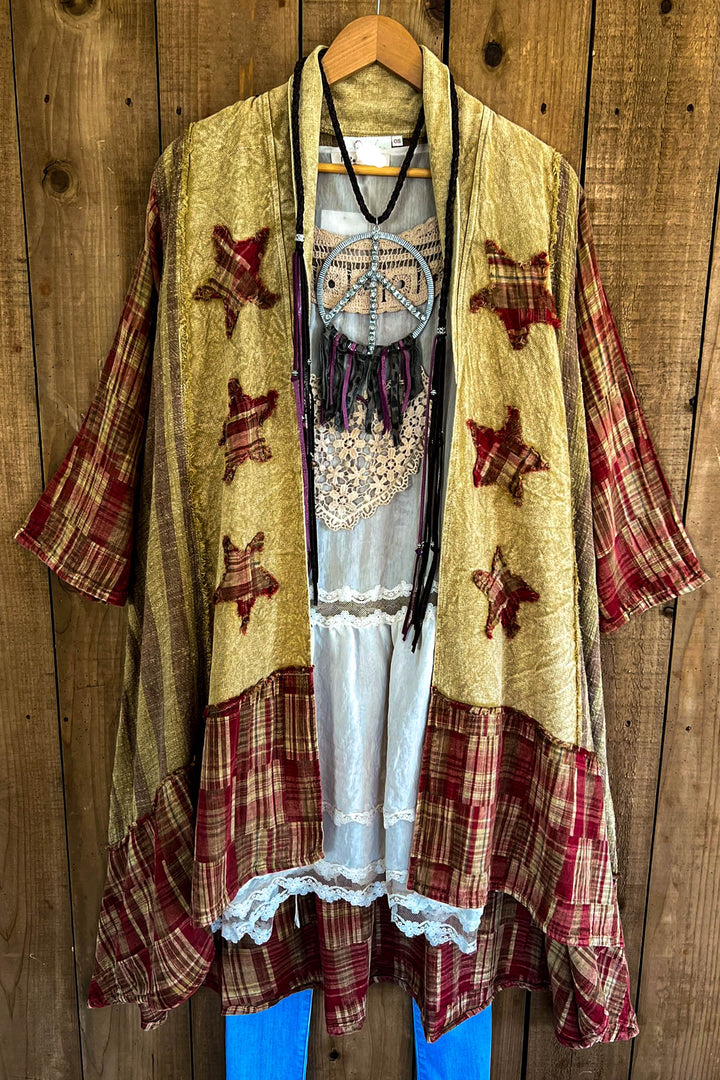 Prairie Stars & Love Patchwork Duster Jacket - 100%Cotton