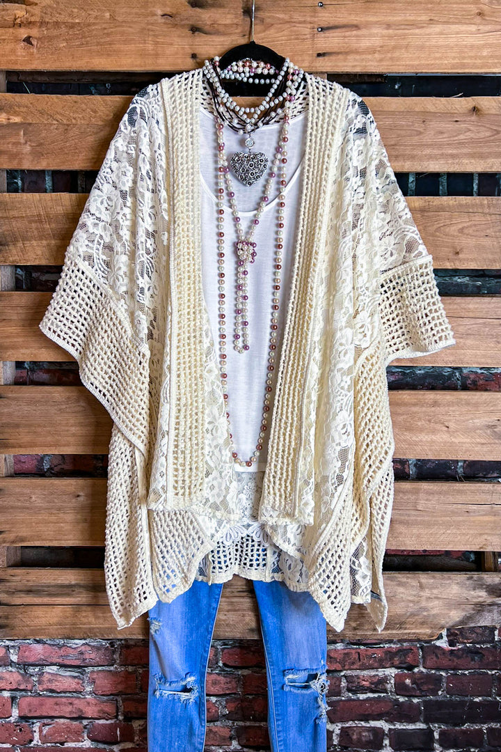 Made For The Moment Soft Cozy Kimono in Classic Cream