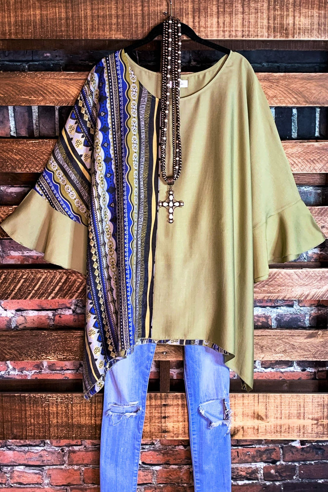 PASSIONATE SOUL TUNIC IN OLIVE-------SALE