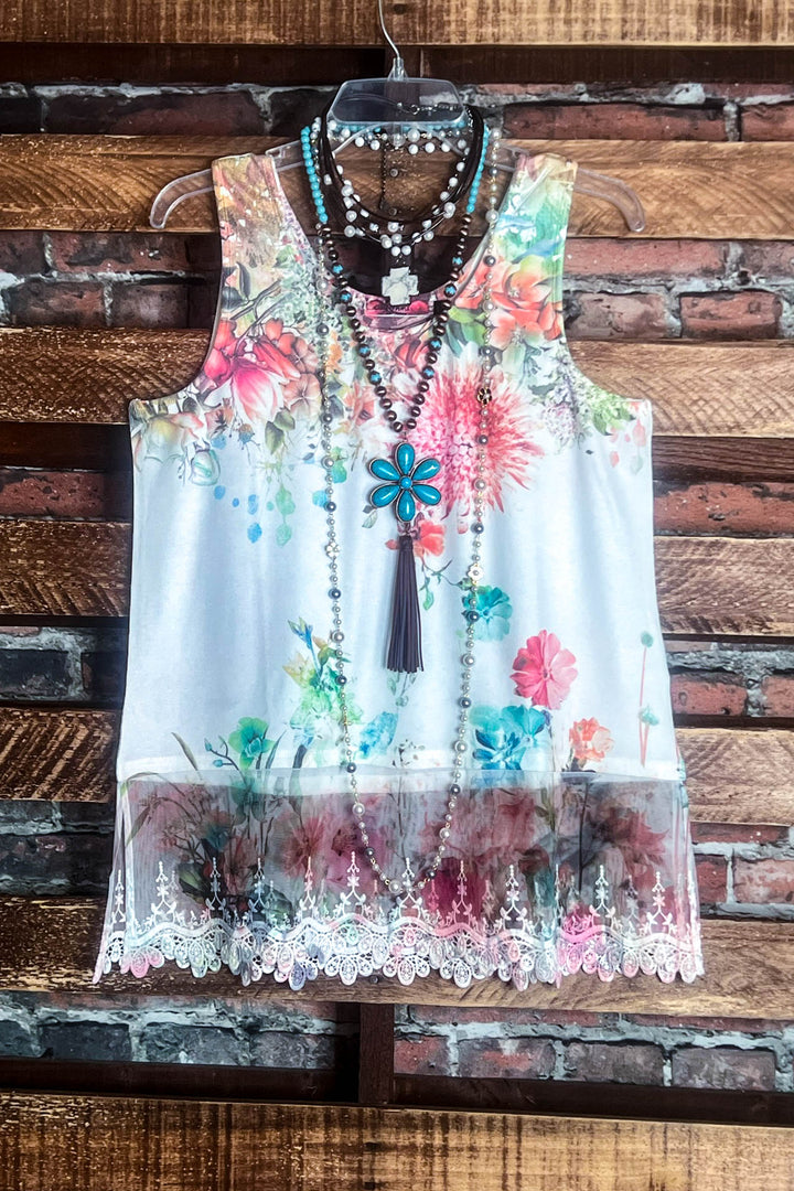 Season of Love Floral Slip Dress Extender Top Multi-Color