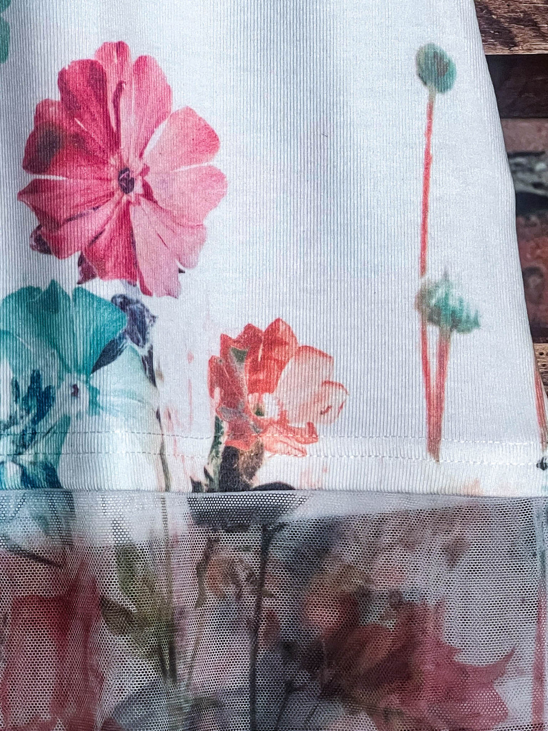 Season of Love Floral Slip Dress Extender Top Multi-Color