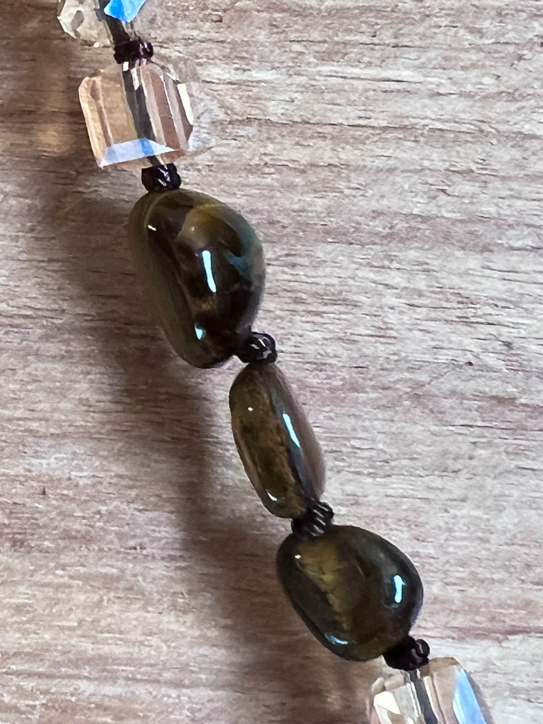 SANDALWOOD BROWN & MOCHA NATURAL STONE NECKLACE