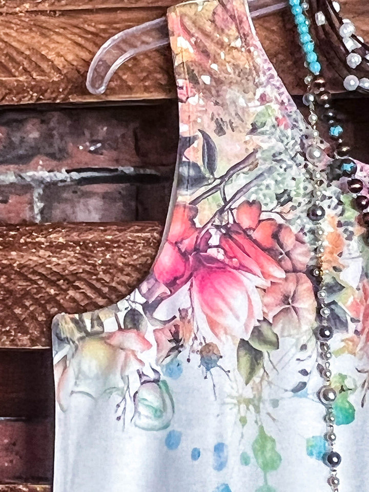 Season of Love Floral Slip Dress Extender Top Multi-Color