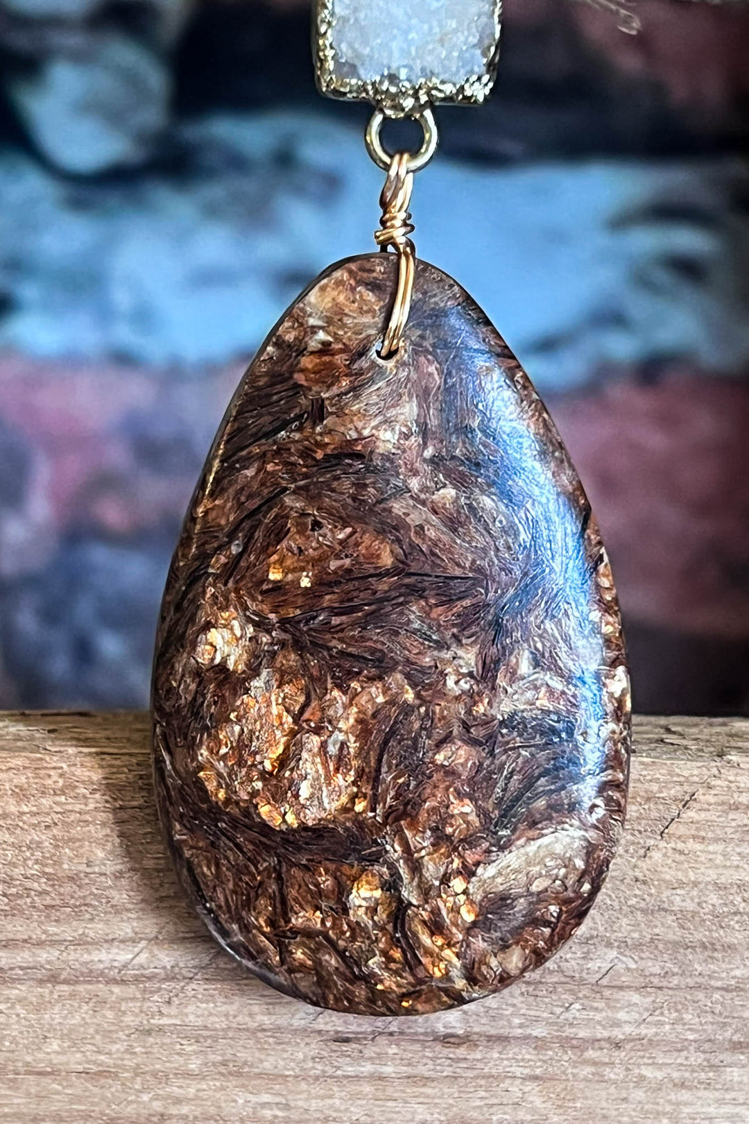 SANDALWOOD BROWN & MOCHA NATURAL STONE NECKLACE