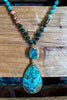 A TOUCH OF JOY MOCHA & GREEN NATURAL STONE NECKLACE