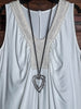 DELIGHTFUL FEELING IVORY CROCHET LACE  TUNIC