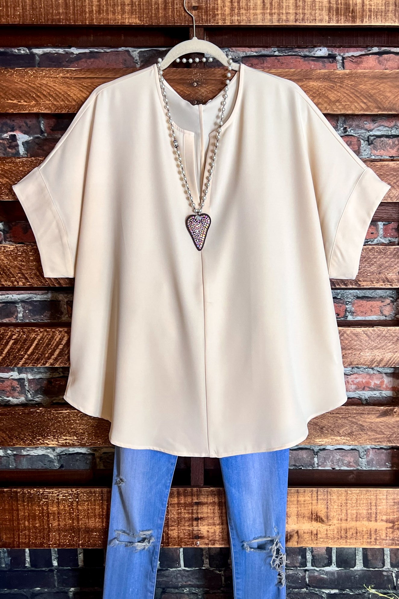 The Best Comfy Top Oversized - Cream – Life is Chic Boutique
