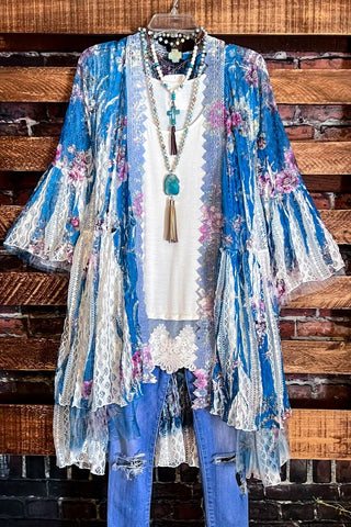 YOU'RE MY DREAM IVORY LACE OVERSIZED DUSTER KIMONO