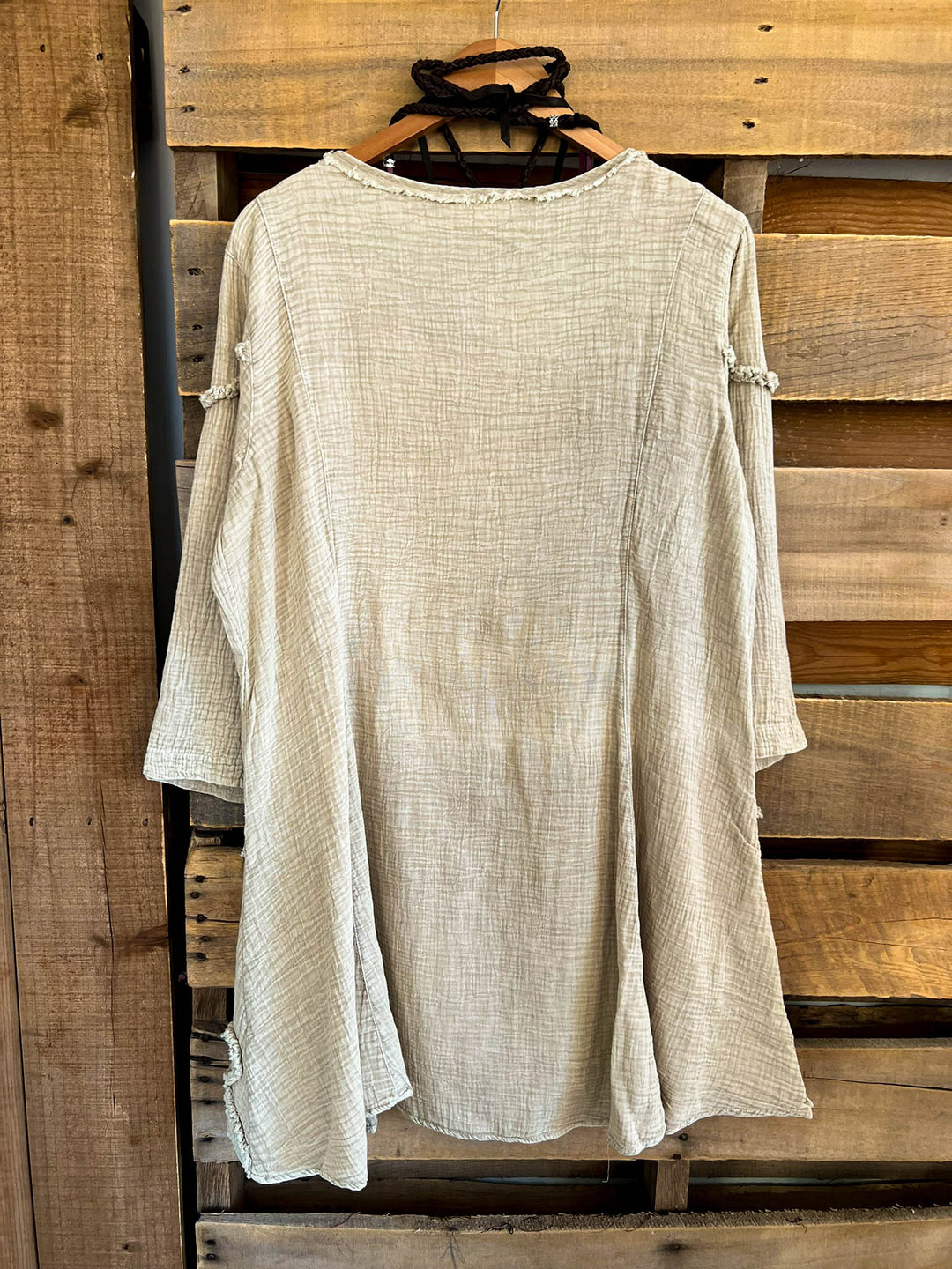 Light Spirit Vintage 100% Cotton Tunic - Natural