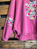 LET LOVE BLOSSOM BOHO COMFY SOFT SWEATSHIRT IN PINK ROSE