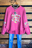 LET LOVE BLOSSOM BOHO COMFY SOFT SWEATSHIRT IN PINK ROSE