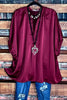 GLAMOROUS DARK BURGUNDY SATIN COMFY OVERSIZED 2X-3X-4X TUNIC